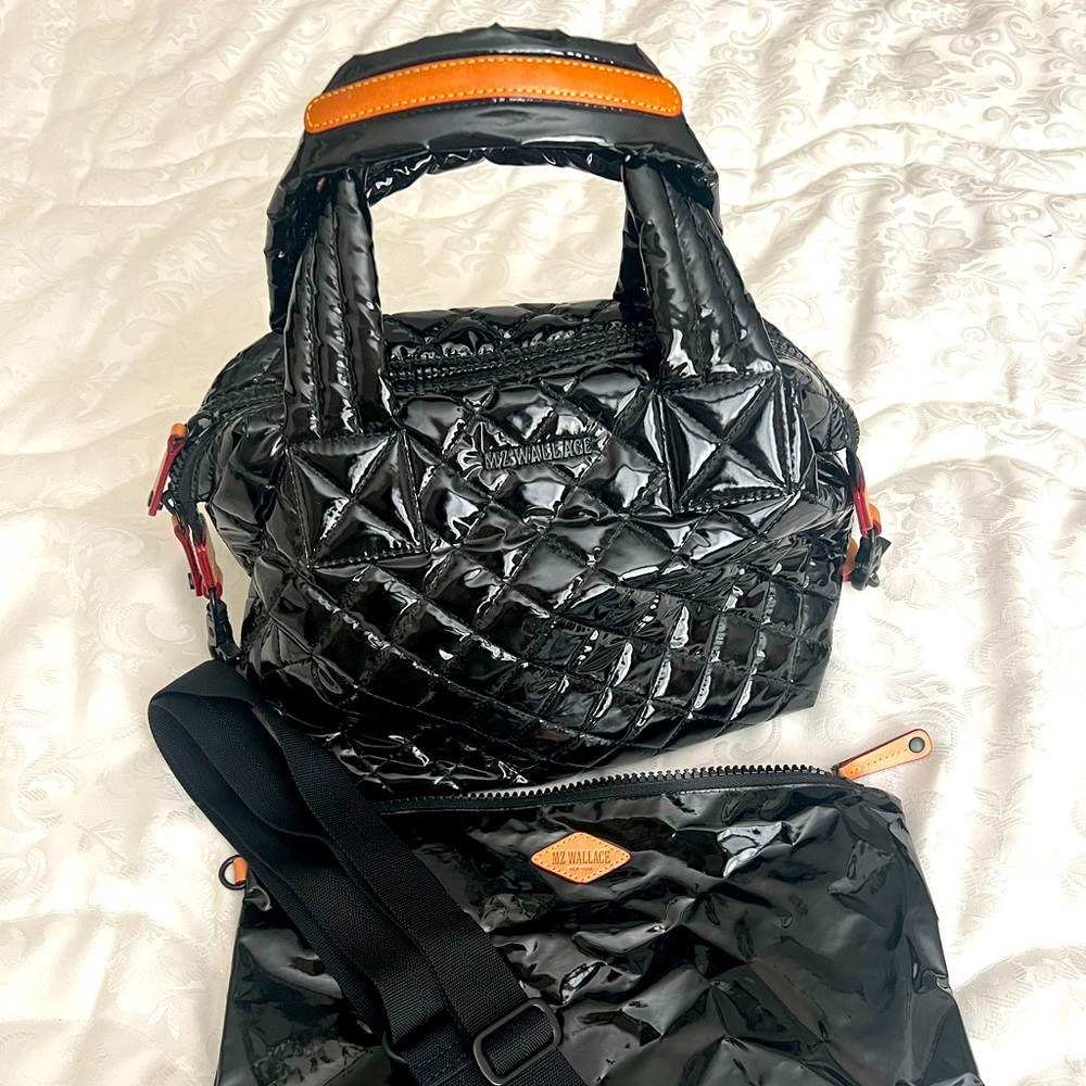 MZ Wallace Small Sutton in Black Lacquer